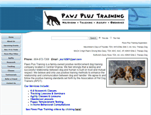 Tablet Screenshot of pawsplustraining.com